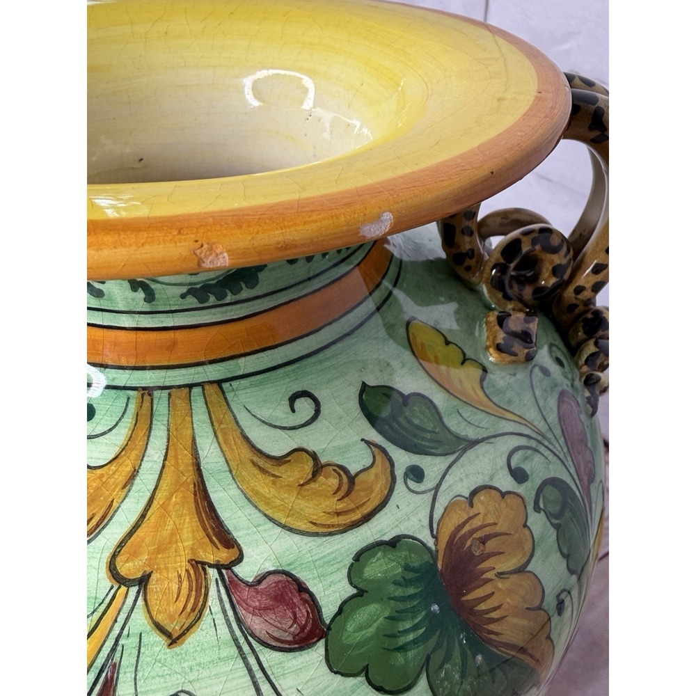 Vintage‎ Italian Majolica Jardiniere / Centerpiece Bowl - Picture 8 of 12